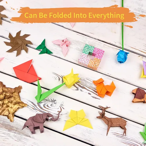 Miniatura 6 de 200 hojas de papel de origami amarillo limón, color de doble cara de 6 x 6 pulgadas, kit para niños, kit de papel de color, regalos para Naranja