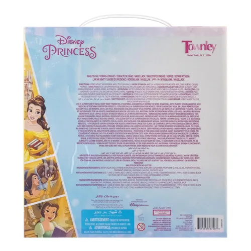 Miniatura 9 de Townley Girl Disney Princess Belle - Juego de 18 esmaltes de uñas a base de agua, secado rápido y despegable, juego de pintura de uñas para niñas