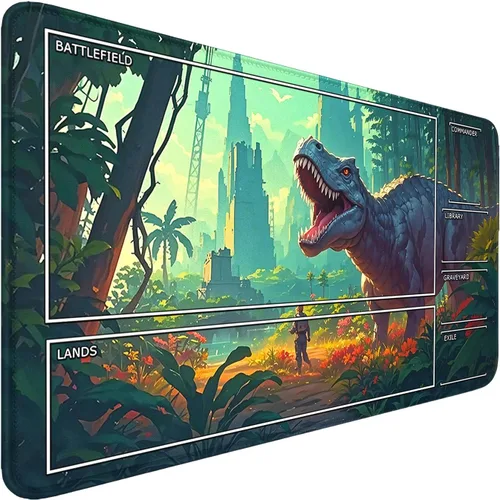 Miniatura 14 de Tapete de juego para MTG, bordes cosidos, TCG, 24 x 14 pulgadas, antideslizante, Dragon MTG, superficie lisa, base de goma, alfombrilla de mouse