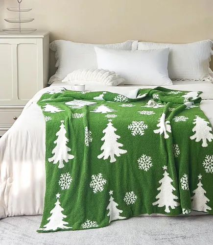 Miniatura 14 de NIDITW - Manta ultrasuave y acogedora de Navidad, cobija de microfibra tejida, muy ligera y esponjosa, de forro polar, para sofá, sofá cama, 50 x 60