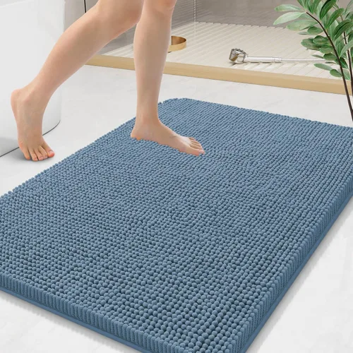 Miniatura 141 de Arotive Alfombras de baño de felpilla extrasuaves y absorbentes, de 24 x 16 pulgadas, lavables a máquina, parte trasera de goma antideslizante