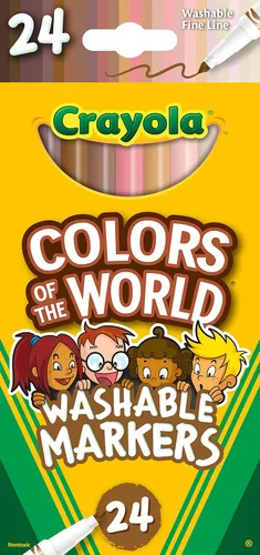 Crayola Marcadores Colors of the World, 24 unidades
