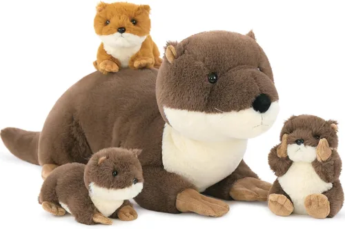 Miniatura 26 de MaoGoLan 5 piezas de peluche de foca gorda con 4 bebés en el interior - Almohada gigante de animal de peluche de foca ultrasuave de 20 pulgadas