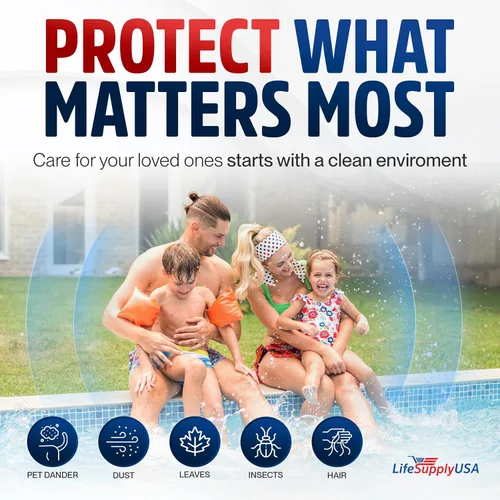 Miniatura 3 de LifeSypplyUSA - Cartucho de filtro de filtro de piscina tipo A/C compatible con 59900E para piscinas sobre el suelo, filtro de spa (paquete de 2)