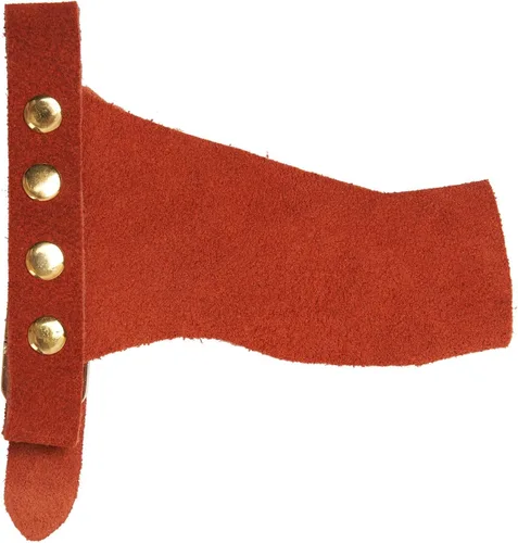 Miniatura 2 de TOPARCHERY Guantes de flecha 2 dedos protector de cuero para mano derecha izquierda caza tiro objetivo recurvo caballo arco