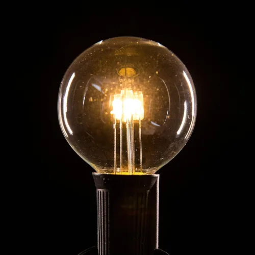 Miniatura 7 de Tira de luces para terrazas, 100 pies, con 100 focos transparentes G50