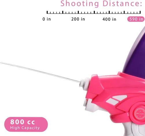 Miniatura 5 de SainSmart Jr. Pistola de agua para niños, juguete de arco con gafas de natación, juegos de lanzador súper remojador, actividad de verano al aire