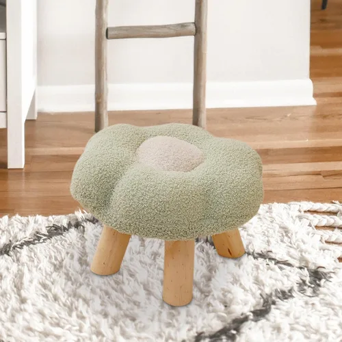 Miniatura 2 de Taburete reposapiés en forma de flor multiusos con dibujos animados, sofá otomano suave para dormitorio, entrada, apartamento, mesita de noche, sala