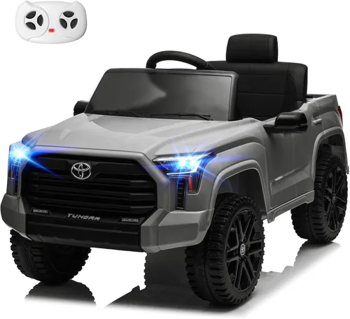 MINIATURE MOTORS Camioneta eléctrica de 12 V con batería de 7 Ah para niños, camioneta eléctrica con maletero con control remoto, Bluetooth, música,