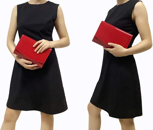 Miniatura 7 de CHARMING TAILOR Bolso de mano con solapa de charol clásico elegante y elegante bolso de noche