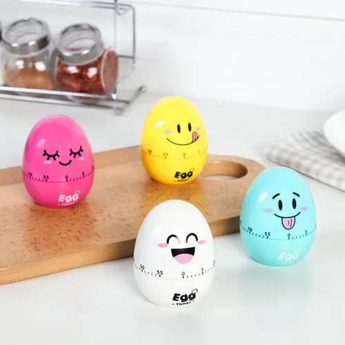 Miniatura 7 de Temporizador lindo del huevo de la cocina para cocinar -60 minutos de alarma giratoria mecánica de la forma del huevo