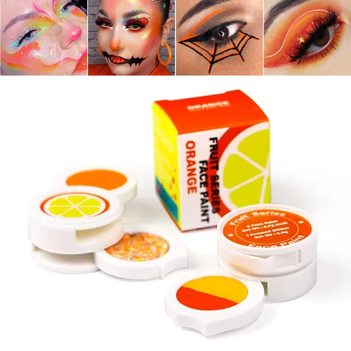 Miniatura 2 de Paleta de delineador de ojos activado por agua con brillo de neón grueso prensado, pintura corporal activada por agua, luz UV que brilla