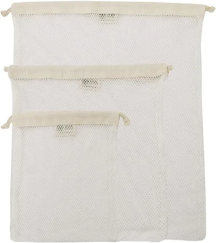 Miniatura 7 de Simple Ecology Bolsa de lavandería de malla de algodón orgánico; bolsas de lavado a máquina para delicadas, lencería y prendas, tamaño XS, paquete