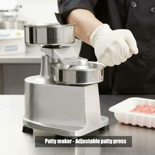 Miniatura 3 de Máquina de prensa comercial para hamburguesas rellenas grandes con 500 papeles de cera para barbacoa, herramienta de prensa de hamburguesas