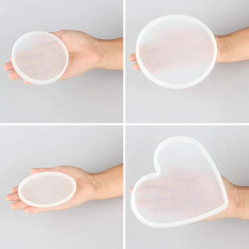 Miniatura 4 de Paquete de 7 moldes de resina de silicona grandes para álbum de teléfono, decoración de escritorio, posavasos, decoración del hogar, regalo, moldes
