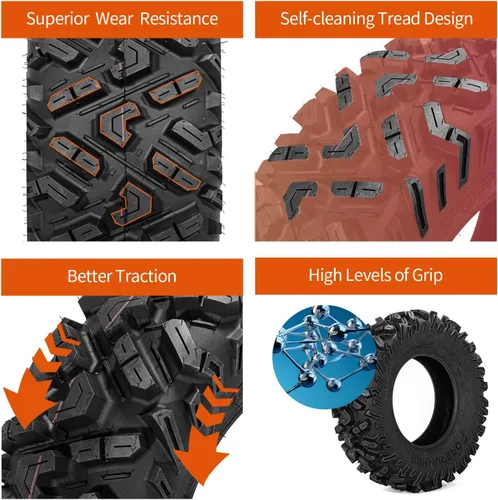 Miniatura 4 de FORERUNNER - Neumáticos ATV 25x8-12, todo terreno, 6PR 25x8x12, ATV, UTV, Trail Mud Sand Off-Road (paquete de 2, sin cámara) FORERUNNER 6PR