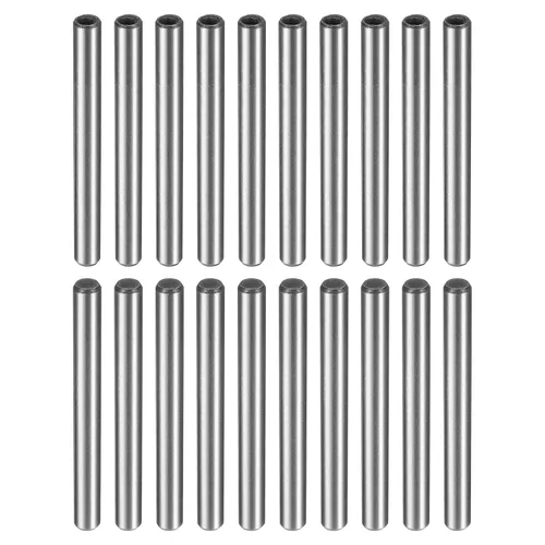 Miniatura 17 de uxcell Pasador de rosca interna M3 10 unids 0.157x0.630 in biselado plano acero al carbono cilíndrico pin cama estantería dispositivos metálicos