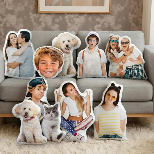 Miniatura 8 de LOVELYPOD Almohada facial personalizada, regalos para novio, novia, almohada de fotos personalizada, regalo divertido para pareja para cumpleaños
