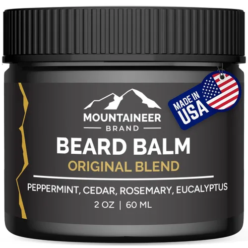 Miniatura 11 de Mountaineer Brand Bálsamo natural para barba sin perfume Mantequilla de barba para hombres Condimentador sin enjuague Hidrata, suaviza