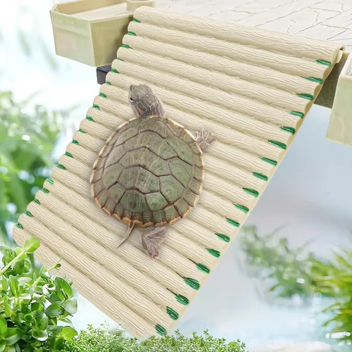 Miniatura 7 de Keedolla Pequeño Muelle Flotante de Reptil Acuático Plataforma de Toma de Sol para Acuario, Plataforma Decorativa de Reptil Acuario con Rampa