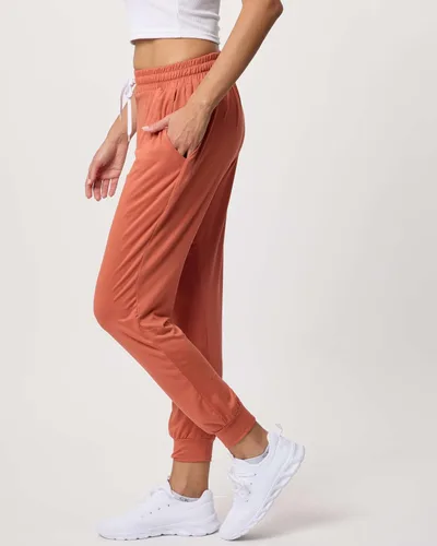 Miniatura 5 de Real Essentials - Pantalones, paquete de 3 unidades Real Essentials - Pantalones deportivos de yoga ultra suaves para mujer con bolsillos y cordón