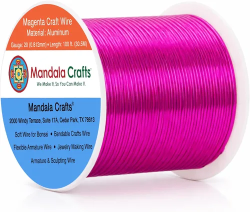 Miniatura 319 de Mandala Crafts - Alambre de aluminio anodizado de 8 calibre para hacer joyas - 9.75 m de alambre flexible negro colorido - Flexible para bonsái