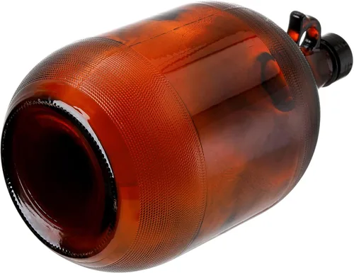 Miniatura 5 de Dicunoy Jarras de vidrio de 1 galón, botella de fermentación ámbar con tapa de sello, botella de agua de 128 onzas con asa para kombucha, cerveza