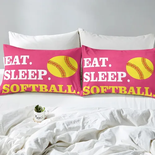 Miniatura 96 de Feelyou Juego de sábanas de béisbol para niños, juego de sábanas con temática deportiva de pelota, tamaño individual, para niños, adolescentes