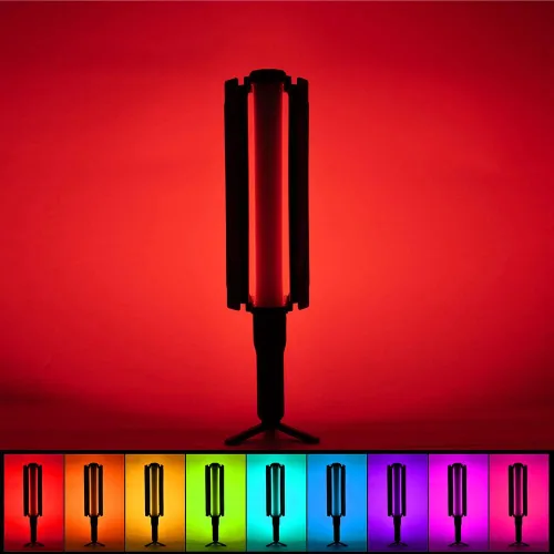 Miniatura 4 de VILTROX Kits de varita de iluminación de video de fotografía de 18 W con soporte de trípode de 79 pulgadas de alto, palo de fotografía, varita