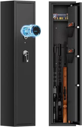 Miniatura 9 de KAER Caja fuerte para armas de 2 a 3, caja fuerte para rifles y pistolas, caja fuerte para rifles y pistolas, gabinete para armas con bloqueo