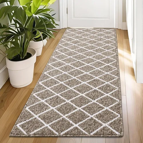 Miniatura 34 de Finchitty Alfombra para Puerta Interior, Resistente a la Suciedad y Absorbente, de Perfil Bajo, Antideslizante, Lavable, Alfombras de Piso