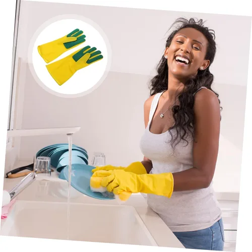 Miniatura 9 de 1 par de guantes de limpieza de The Mitten Guauntlets para limpieza de platos reutilizables