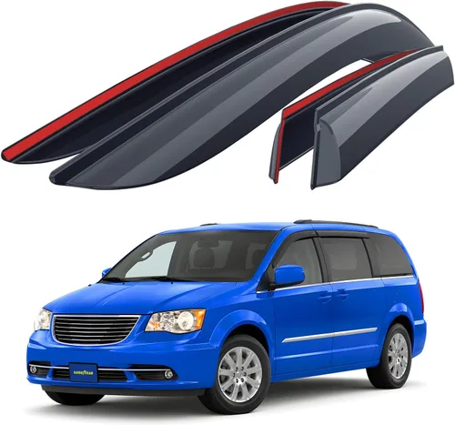 Miniatura 11 de Goodyear Deflectores de ventana inastillables para Ram ProMaster 2014-2026, protectores de lluvia con cinta, viseras de ventana, deflector