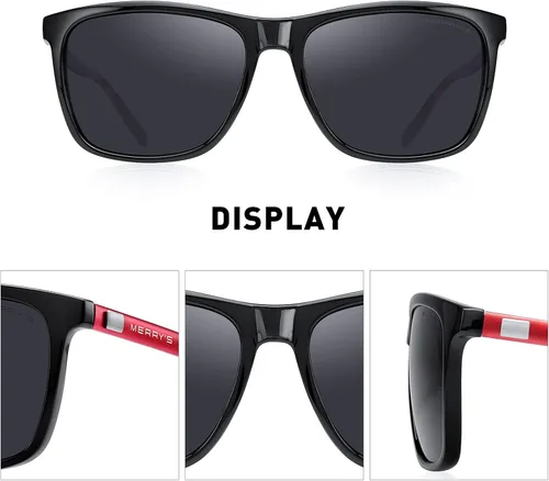 Miniatura 3 de MERRYS Gafas de sol polarizadas para mujer de aluminio para conducir rectangulares para hombres y mujeres
