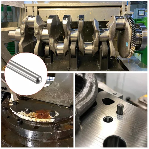 Miniatura 5 de uxcell Pasadores de clavija de 0.197 x 1.969 in, 5 piezas de acero inoxidable 304 de cabeza redonda plana biselada, pasadores de litera, pasadores