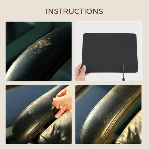 Miniatura 4 de JDLUGH Cinta de parche de reparación de cuero para sofá, 8.2 x 11 pulgadas, 2 piezas autoadhesivas para sofá, asiento de automóvil, silla de Marrón