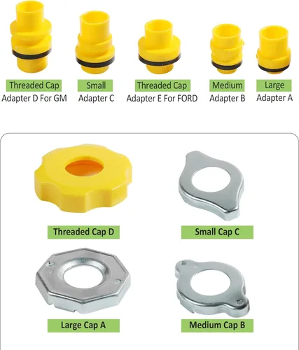 Miniatura 4 de RACOONA Kit de Embudo de Refrigerante para Limpieza de Radiador - Accesorios de Coche Sin Derrames, Purgador de Anticongelante Universal