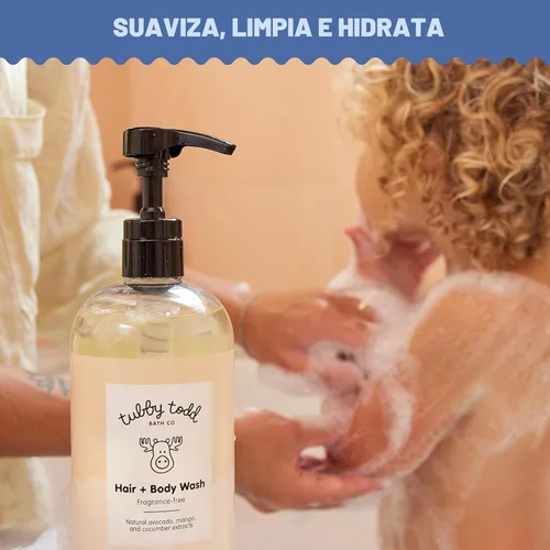 Miniatura 2 de Tubby Todd Jabón para el Cabello y el Cuerpo - Champú y Gel Corporal para Bebés - Lavado Suave y Natural para Recién Nacidos, Bebés y Niños Pequeños