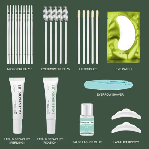 Miniatura 8 de Kit de levantamiento de pestañas para permanente de pestañas, profesional para levantamiento de pestañas y cejas, ingrediente natural para rizos