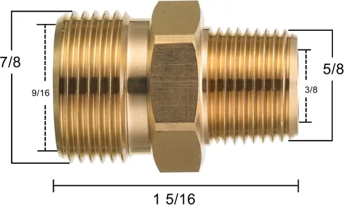 Miniatura 3 de M MINGLE - Ajuste para lavadora de presión M22, adaptador macho NPT de 3/8 pulgadas a macho M22 de 14 mm, 4500 PSI