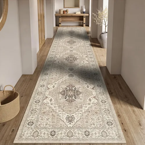 Miniatura 31 de Alfombra vintage lavable de 2 x 3: alfombra pequeña resistente a las manchas para baño, entrada, antideslizante, para dormitorio, ultra suave