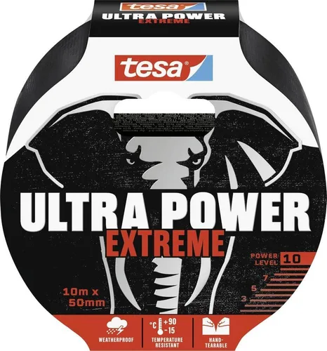 Miniatura 10 de tesa® Ultra Power - Cinta adhesiva para reparaciones en superficies húmedas y secas, altamente resistente a la intemperie y desgarrable a mano, 4.9