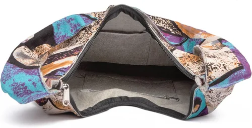Miniatura 87 de Bolsa de hombro para mujer, de lona en estilo hippie/bohemio para llevar cruzada al hombro, disponible en diferentes colores y estampados
