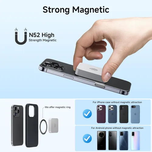 Miniatura 2 de fanxiang SSD portátil magnético de 1 TB, SSD externo con USB 3.2 Gen 1 tipo C y anillo magnético, almacenamiento compacto para iPhone 16/15