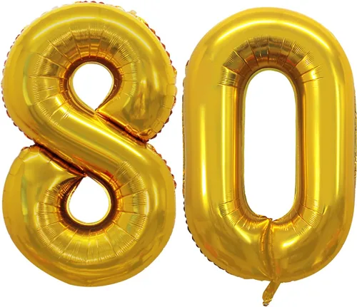 Miniatura 428 de Goer, conjunto de globos de papel aluminio para decoraciones de cumpleaños, globos de las letras de feliz cumpleaños y de números Oro