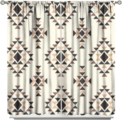 Miniatura 17 de Cortinas aztecas tribales, cortinas nativas, boho, cráneo, patrón tribal nativo, oscurecimiento de habitación, bolsillo para barra, tratamiento