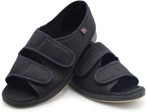 Miniatura 7 de WLESVAGO Sandalias diabéticas para mujer ancho ajustable para artritis y edema zapatos MS7008