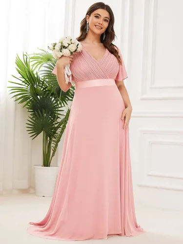 Miniatura 4 de Ever-Pretty 09890 Maxi vestido de fiesta de noche con cuello en V doble para mujer