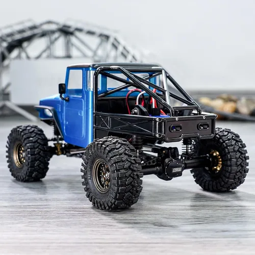 Miniatura 7 de INJORA 87g IR40 Camión Cuerpo Casco con Jaula de Tubo para 1/18 TRX4M Defender Bronco Pieza de Mejora (Azul)