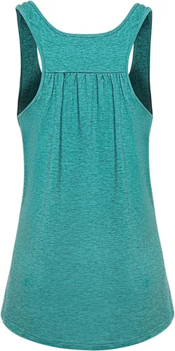 Miniatura 26 de Cestyle - Camiseta sin mangas para mujer, cuello redondo, corte holgado, para entrenamiento